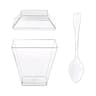 203oz Clear Plastic Dessert Cups With Lids And Spoons For Serving And Entertaining 6