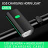 Solar Bicycle Front Light With Horn And USB C Charging 12