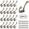 Heavy Duty Wall Mounted Dual Coat Hook Set 7