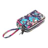ThreeLayer Floral Canvas Wristlet Bag 6