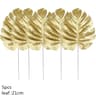 Artificial Gold And Green Tropical Palm Leaves 8