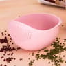 Silicone Colander Rice Washing Bowl With Handle Kitchen Drain Basket For Fruits  Vegetables 7