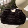 Sunlit Woven Clutch Bag Large Capacity Straw Beach Handbag For Women 5