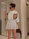 Heart Cutout Backless Summer Top For Women Loose Fit Casual White Streetwear Tee 5