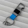 Personalized Bottle Opener Keychain Genuine Leather Custom Engraved Metal Keyring 6