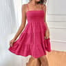Boho Mini Beach Sundress For Women Backless Spaghetti Strap Ruffle Swing Dress 6