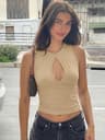 Backless Tank Top For Women Slim Fit Sleeveless Casual Summer Basic Vest 7