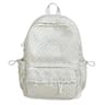 Back To School Korean Style Backpack For Women Cute Polka Dot Lightweight Nylon School Travel Bag 5