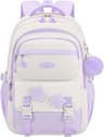 Cute girls school backpack with Star Pins & Furry Charm, back to school backpack for Teen Girls