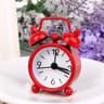 Mini Metal Alarm Clock for Travel & Bedside Cute Analog Kids Alarm Clock