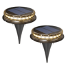 LED Solar Ground Lights Waterproof Garden Pathway Lights Warm White 6