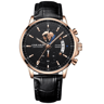 Mens Chronograph Quartz Watch With Leather Band Luminous Display And Date 8