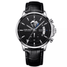 Mens Chronograph Quartz Watch With Leather Band Luminous Display And Date 7