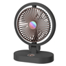 Portable Folding Desk Fan With USB Charging Quiet Three Speed Cooling And LED Night Light 6