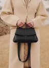 Pleated PU Leather Shoulder Bag With Zipper Closure And Fashion Style 3