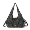 Vintage Dumpling Shoulder Bag With Top Handle And Zipper Closure 3