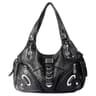 Retro Distressed Hobo Shoulder Bag With Zipper Closure And Interior Compartment 2