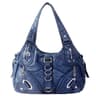Retro Distressed Hobo Shoulder Bag With Zipper Closure And Interior Compartment 4