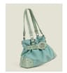 Green PU Leather Shoulder Bag With Zipper Closure And Large Capacity 3