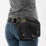 Punk Motorcycle Style Waist Bag With Adjustable Belt Retro Outdoor Fanny Pack 0