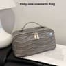 PU Leather Makeup Bag With Crocodile Pattern Large Capacity Travel Cosmetic Organizer 5