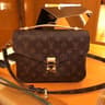 Womens Small PU Leather Crossbody Satchel Bag With Flap Pocket And Gold Tone Hardware 1