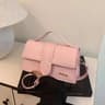 Womens Small Square Crossbody Handbag With Textured PU Finish 3