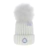 Unisex Ribbed Knit Beanie Hat With Faux Fur Pom Pom And Warm Cuffed Design 2