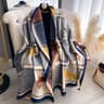 Womens Double Sided Plaid And Animal Print Pashmina Scarf Shawl For Fall And Winter 1