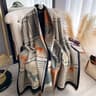 Womens Double Sided Plaid And Animal Print Pashmina Scarf Shawl For Fall And Winter 3
