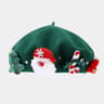 Christmas Bow Beret Hat For Women With Jacquard Knit Design For Winter Outfits 2