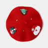 Christmas Bow Beret Hat For Women With Jacquard Knit Winter Design 0