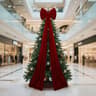 Extra Large Burgundy Velvet Christmas Bow Ornament For Tree And Window Decor 0