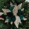 Sequin Artificial Christmas Flower Decorative Ornament For Wreaths And Trees 1