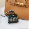Mini House Keychain Pendant With Microfiber Pouch For Keys And Bags 5
