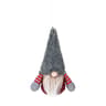 Hanging Christmas Gnome Ornaments Red And Gray Plush Tomte Decorations 5