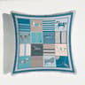 Luxury Blue Horse Velvet Pillow Cover With Floral Digital Print 3