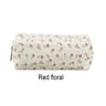 Flower Design Canvas Pencil Case Large Capacity Cute Pencil Pouch For School And Office 6