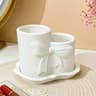 Printed Bow Makeup Brush Holder Pink White Cosmetic Organizer Vanity Decor 7