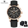 Mens Quartz Chronograph Watch with Sapphire Glass and Water Resistance