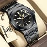 Luxury Mens Square Quartz Watch With Stainless Steel Band And Date Display 7