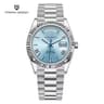 Luxury Stainless Steel Mechanical Men Watch with Week Calendar Waterproof Luminous Dial
