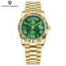 Luxury Stainless Steel Mechanical Men Watch with Week Calendar Waterproof Luminous Dial