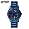 Car Rim Rotating Wheel Dial Stainless Steel Sport Quartz Wristwatch 7