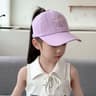 Kids Ponytail Baseball Cap Bow Embroidered Sun Hat for Outdoor Play