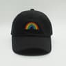Rainbow Embroidered Baseball Cap Adjustable Unisex Sun Protection Travel Hat