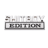 SHITBOX Edition Zinc Alloy Car Emblem Badge with Adhesive Backing