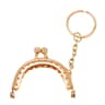 DIY Metal Coin Purse Frame with Kiss Clasp Keychain for Handmade Wallets