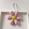 Candy Color Stuffed Flower Bag Charm Floral Keychain for Handbags and Backpacks