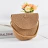 Kids Straw Shell Handbag Woven Summer Beach Shoulder Bag